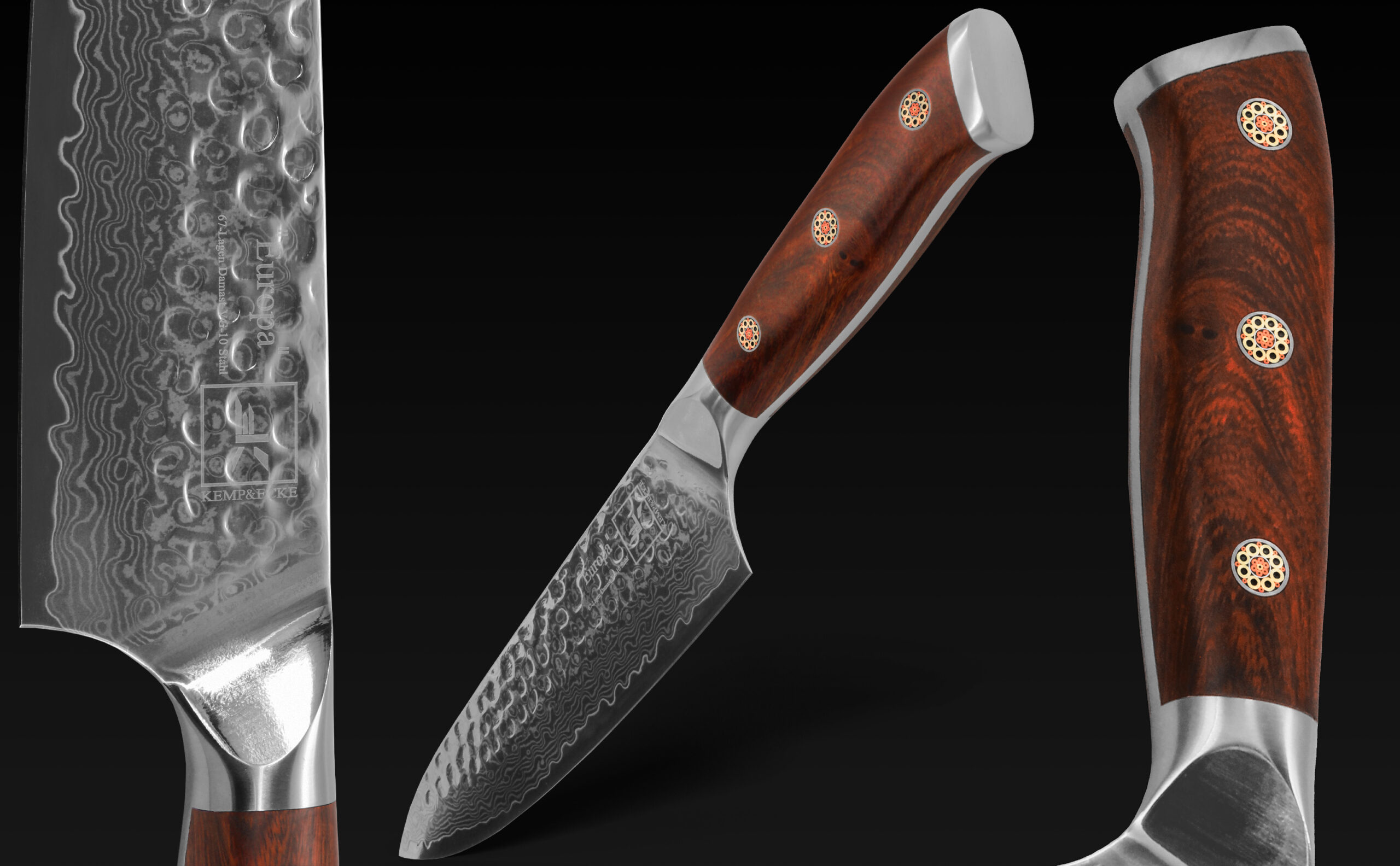 KE-DVG10-8_KEMP&ECKE Damastmesser Europa Küchenmesser mit Griff aus Wüsteneisenholz Messer_Im_Fokus